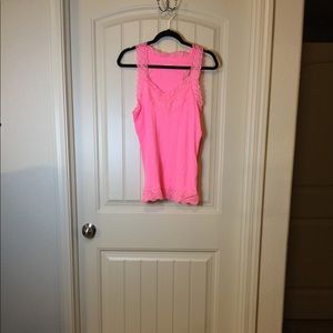 Mossimo Racerback Tank w/Lace Trim